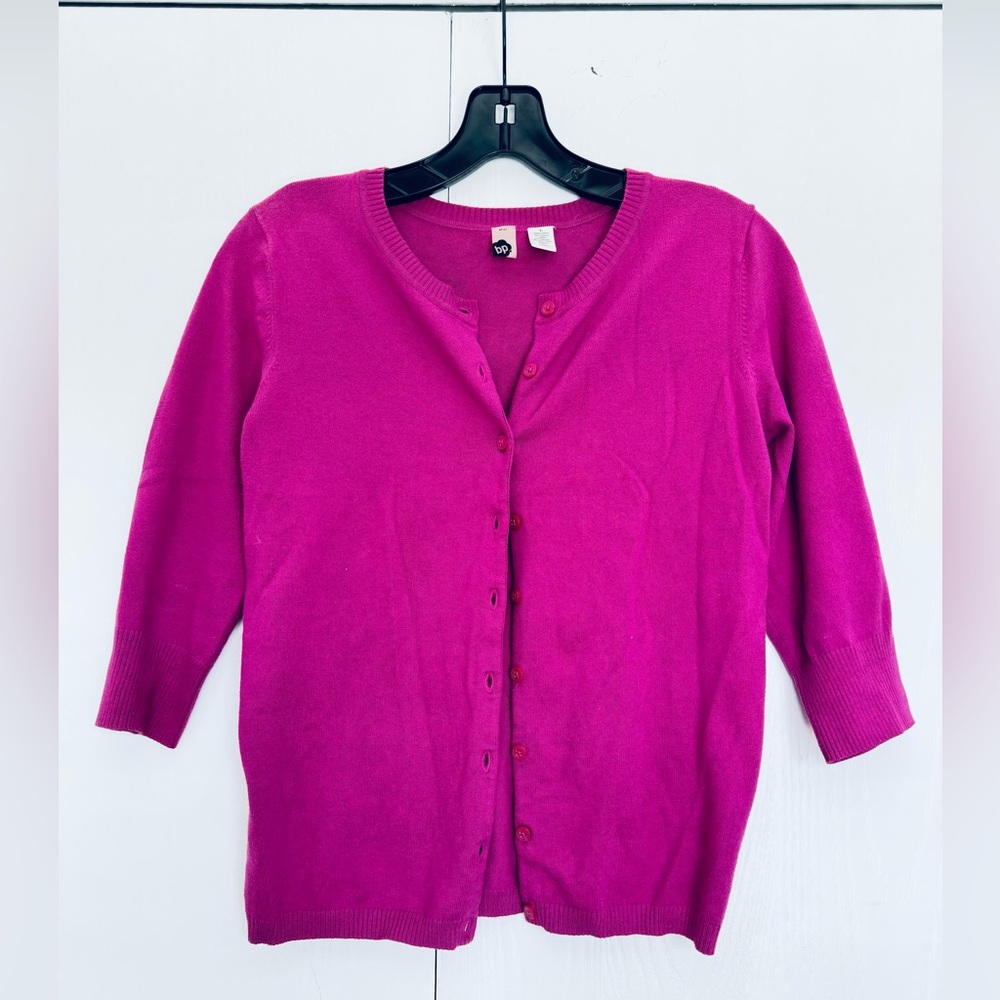 BP brand magenta color 3/4 sleeves cardigan